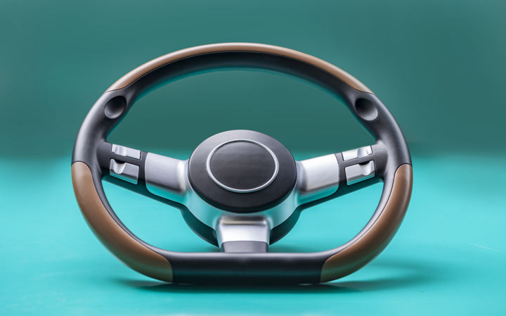 A steering wheel printed by the ProtoFab SLA600